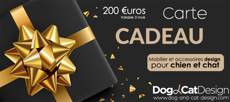 Carte cadeau dog & cat design de 200 euros