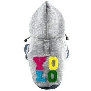 Sweatshirt pour chien – YOLO Gris