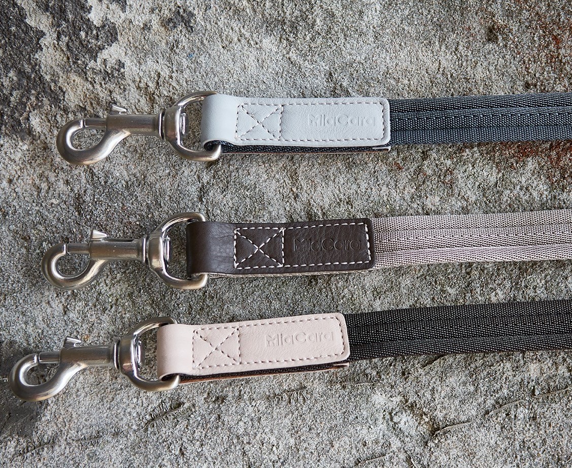 Laisse pour chien haut de gamme - RIVA Graphite/Gris Perle Laisse pour chien haut de gamme - RIVA Graphite/Gris Perle