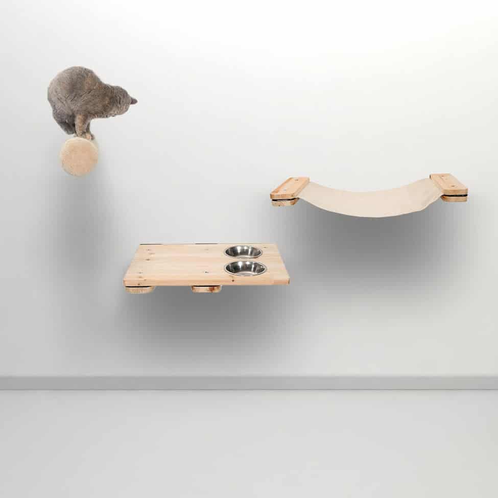 Arbre à chat mural en bois - KAAT1 Arbre à chat mural en bois - KAAT1