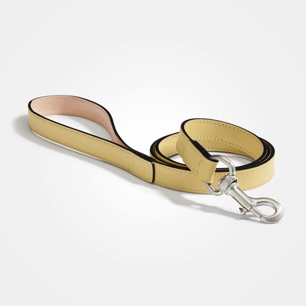Laisse cuir luxe - TORINO - Lemon Laisse cuir luxe - TORINO - Lemon