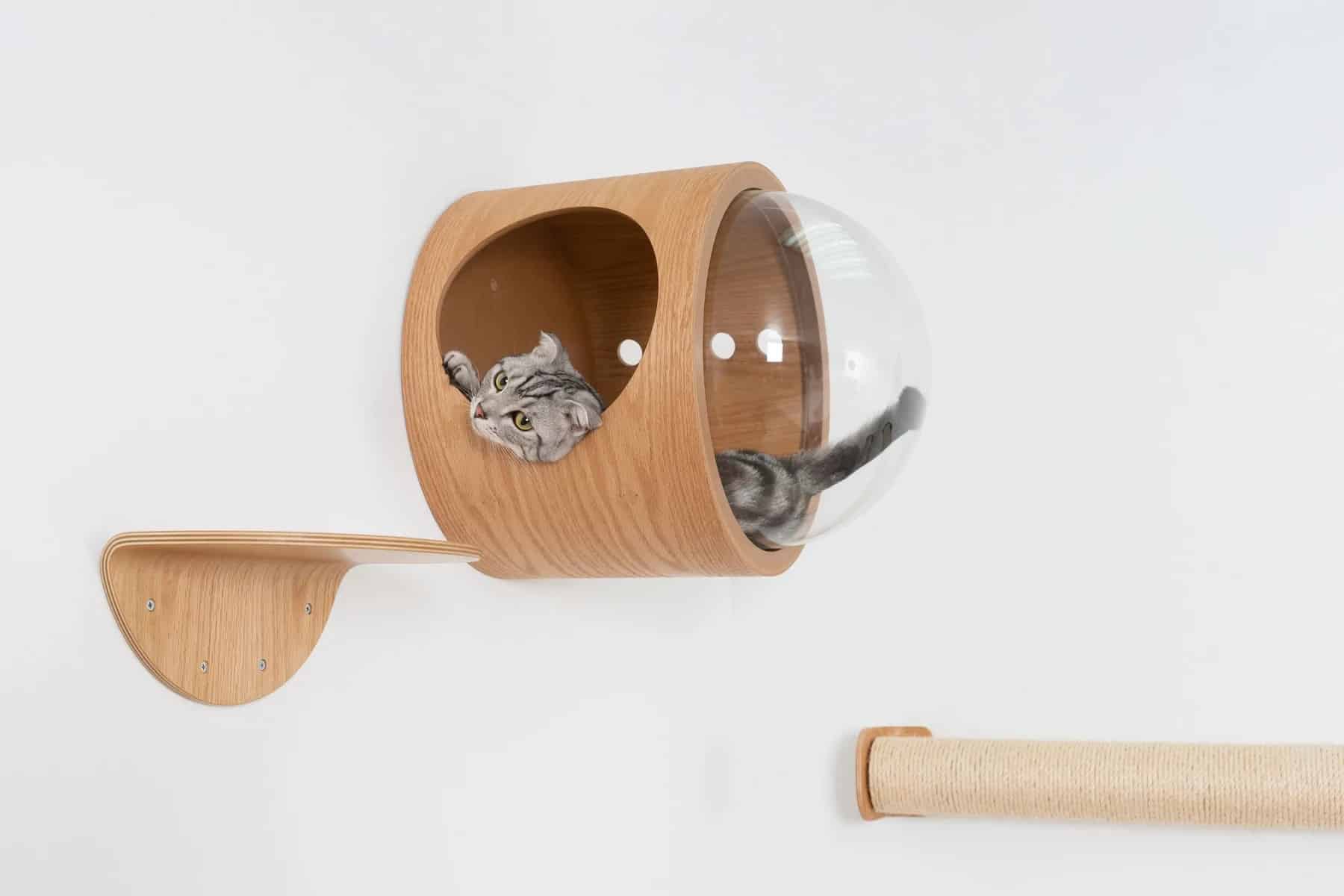 Arbre à chat mural design SPACE SHIP GAMMA Arbre à chat mural design SPACE SHIP GAMMA