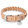 collier en cuir tressé pour chien bergamo