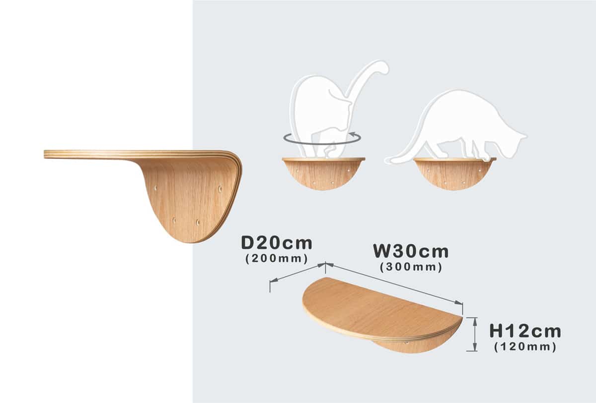 Etagere murale pour chat round lack