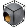 cube meyou panier design pour chat gris foncé
