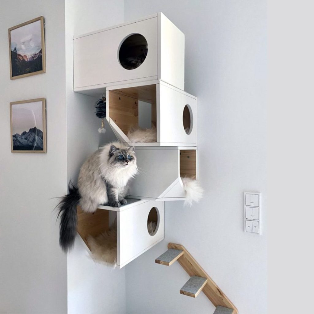 Arbre à chat design 4 étages griffoir - CATISSA