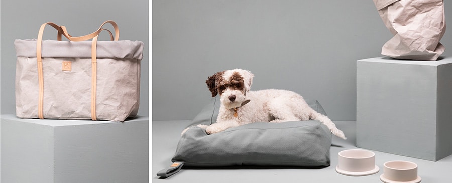 2.8 design pour chien propose une gamme complète de lits, de sacs et d'accessoires de luxe pour chiens