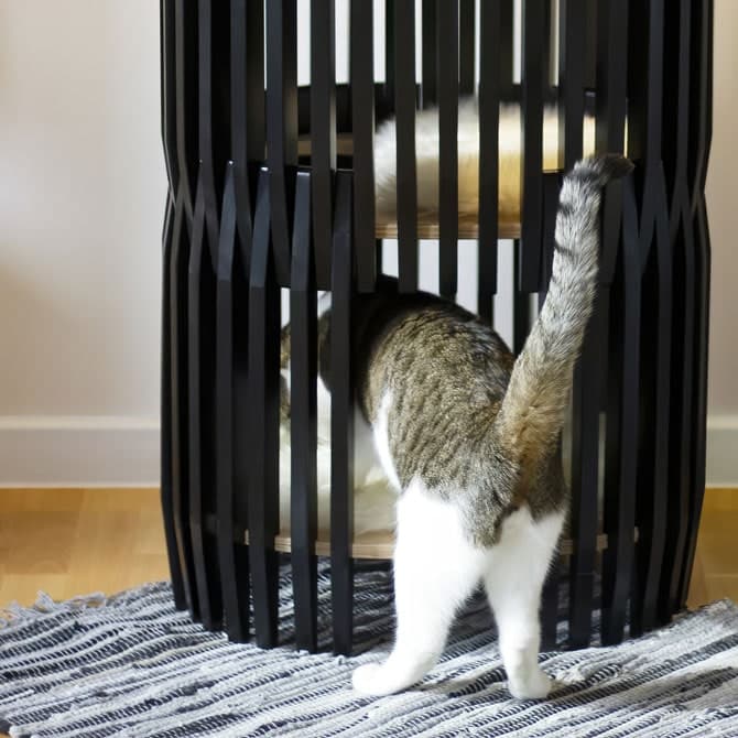 lit pour chat design à 3 niveaux