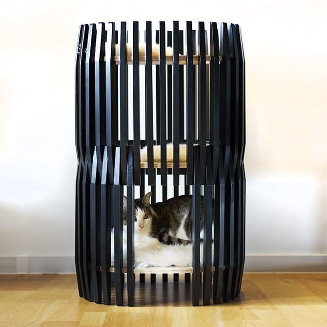 lit pour chat design à 3 niveaux