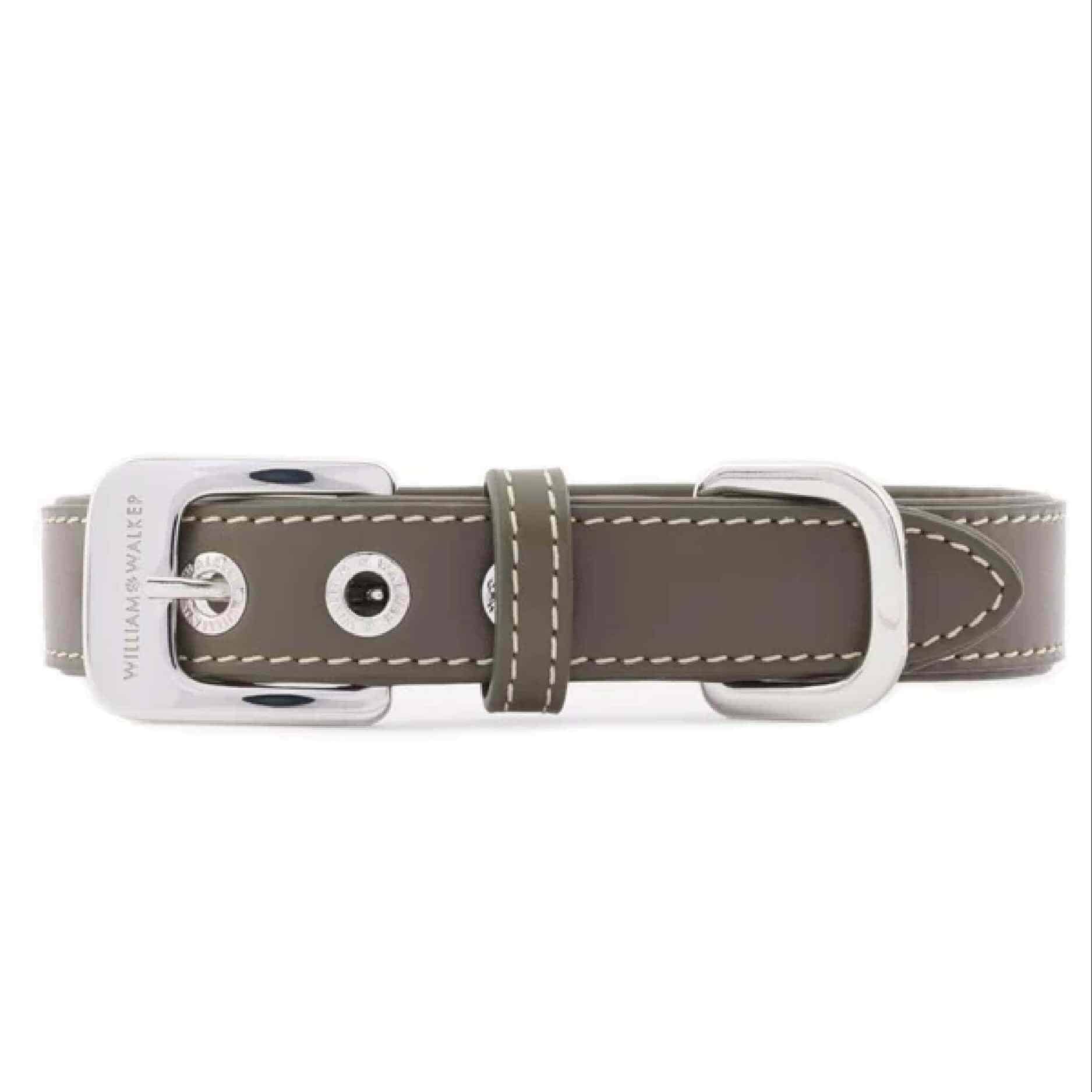 collier argent william walker cuir lisse design