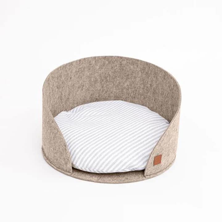 couchage lit pour chat et petits chien 100% laine feutre
