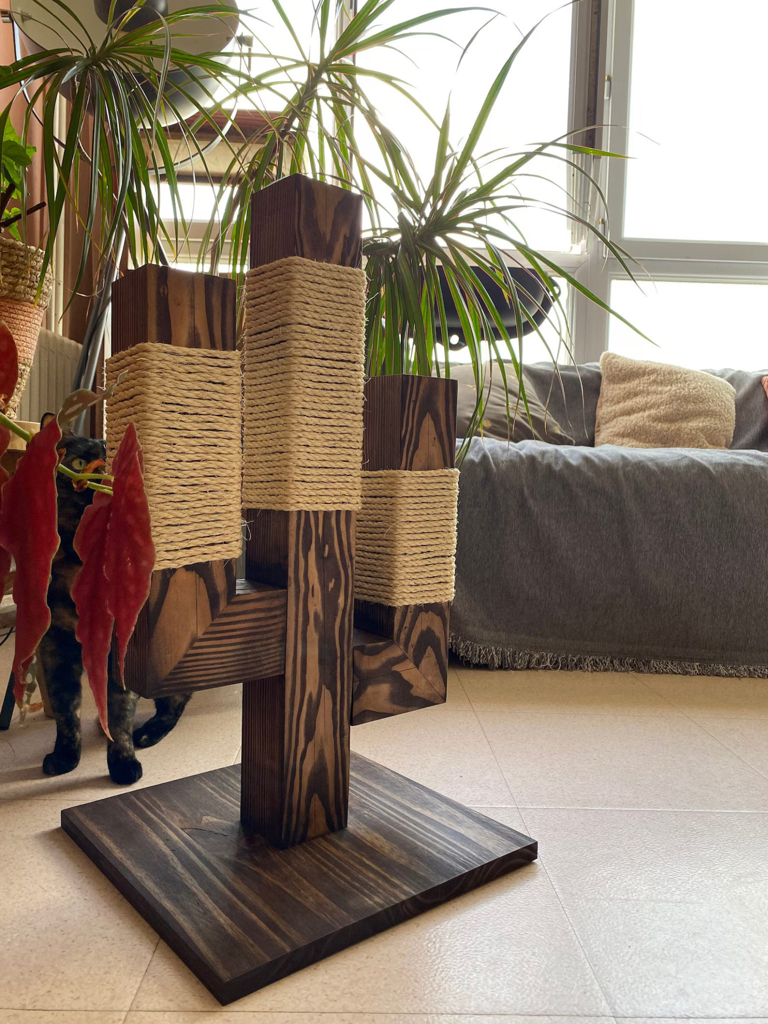 Griffoir pour Chat en Bois Douglas - PACHA Griffoir pour Chat en Bois Douglas - PACHA