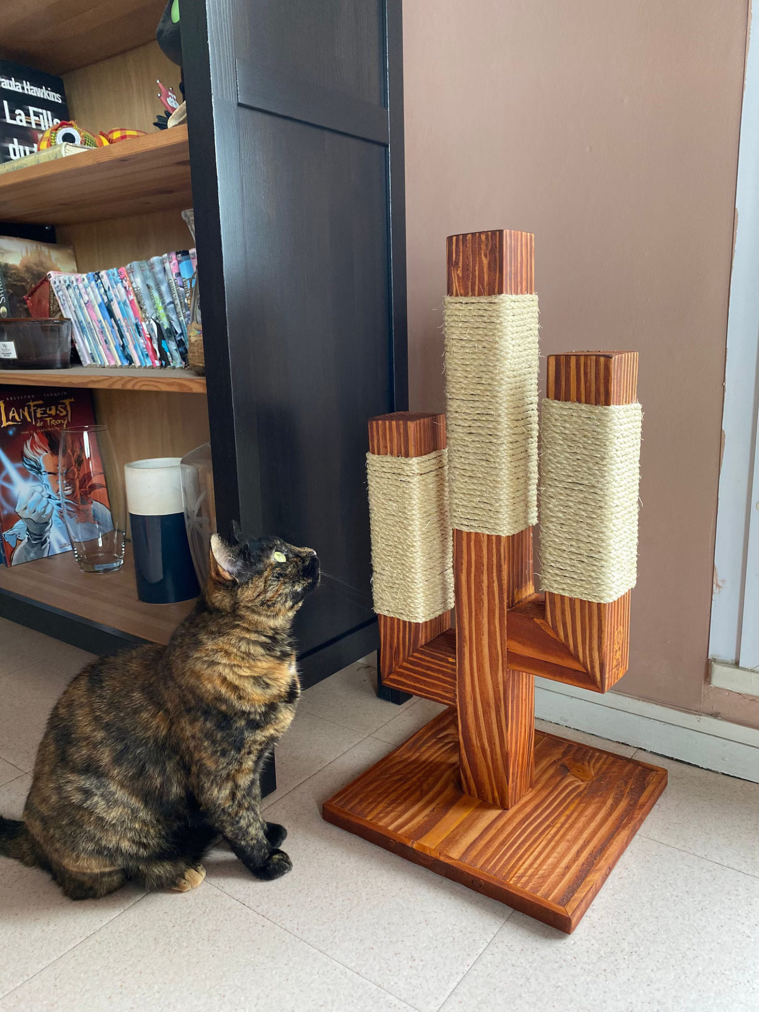 Griffoir pour Chat en Bois Douglas - PACHA Griffoir pour Chat en Bois Douglas - PACHA